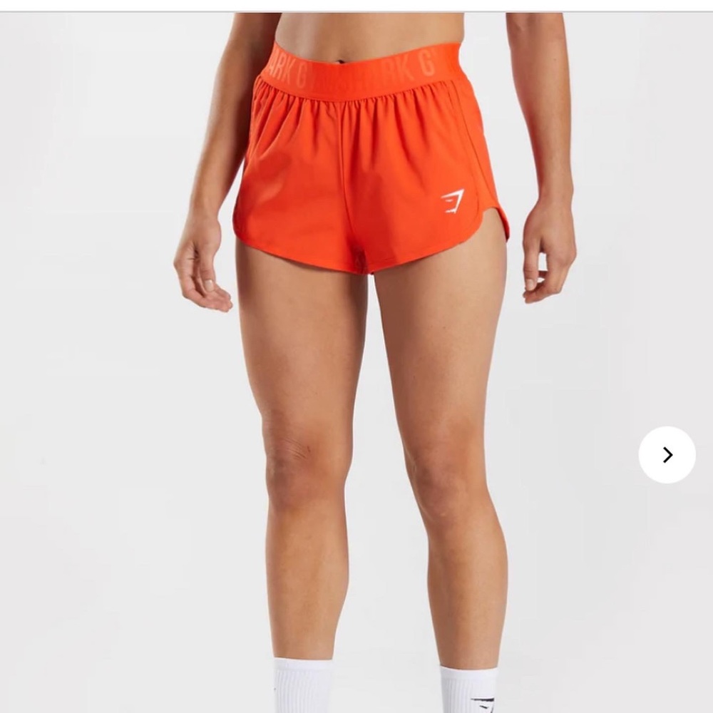 Gymshark red loose training shorts